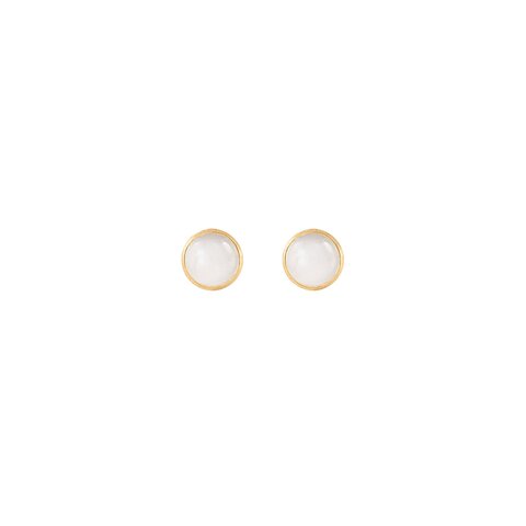 boucles d'oreilles Ole Lynggaard en or jaune 18 ct avec pierre de lune