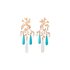 Ole Lynggaard oorringen in geel en rosé goud 18kt met turquoise & quartz rutile & maansteen & aquamarijn omringd door briljanten van 0,24 karaat - thumb