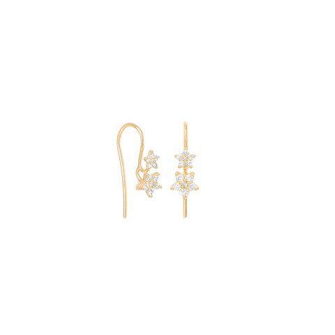 boucles d'oreilles Ole Lynggaard en or jaune 18 ct avec brillant de 0.30 carat