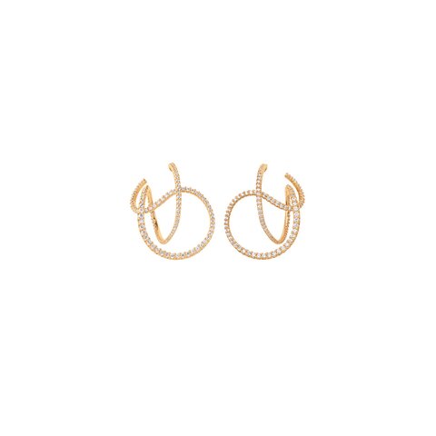 boucles d'oreilles Ole Lynggaard en or jaune 18 ct avec brillant de 2,44 karaat