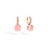 boucles d'oreilles Pomellato en or rose 18 ct avec quartz rose & calcedoon entouré de bruine briljants de 0,60 karaat - thumb
