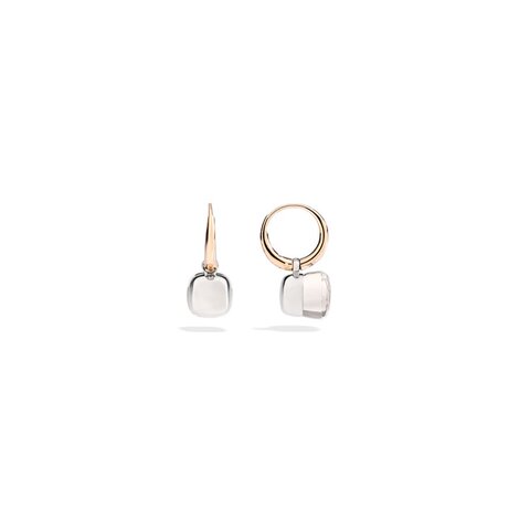 Pomellato oorringen in rosé goud 18kt met topaas incoloré