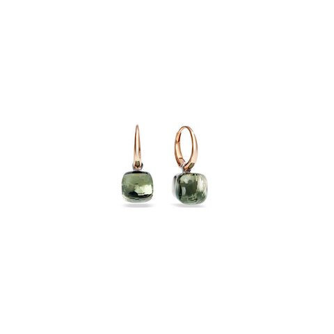 Pomellato oorringen in rosé goud 18kt met prasioliet