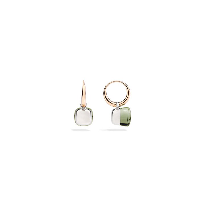boucles d'oreilles Pomellato en or rose 18 ct avec prasiolite