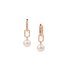 boucles d'oreilles Utopia en or rose 18 ct avec perles entouré de briljants de 0,23 karaat - thumb
