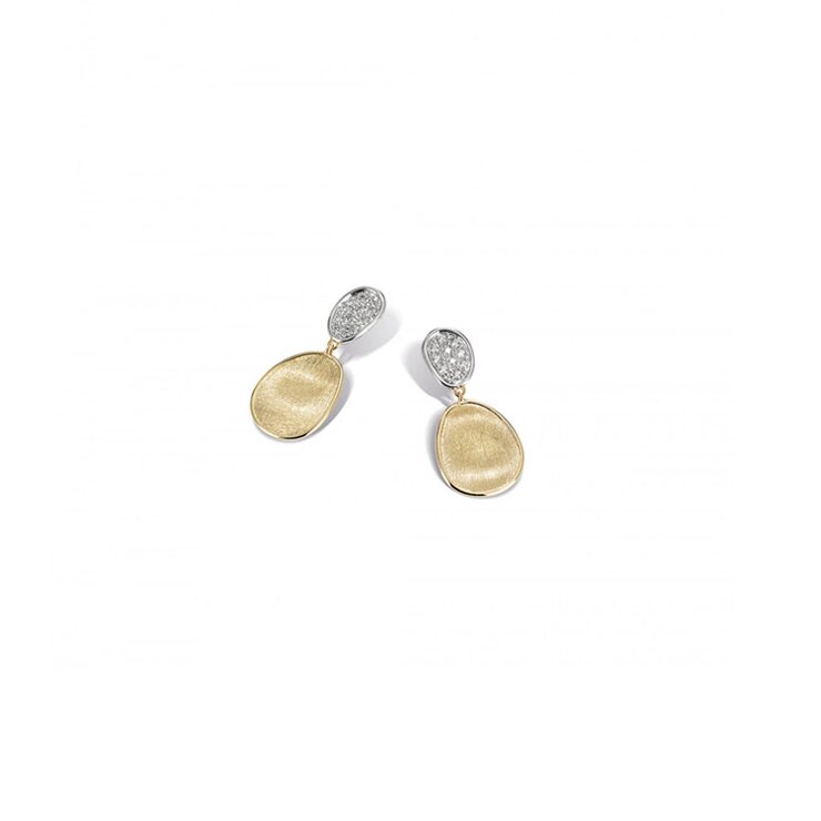 boucles d'oreilles Marco Bicego en or jaune 18 ct avec brillant de 0.18 carat