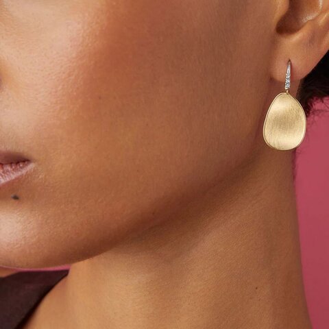boucles d'oreilles Marco Bicego en or jaune 18 ct avec brillant de 0.05 carat