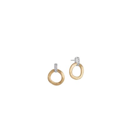 boucles d'oreilles Marco Bicego en or jaune 18 ct avec brillant de 0.08 carat