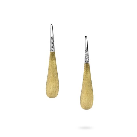 boucles d'oreilles Marco Bicego en or jaune 18 ct avec brillant de 0.06 carat
