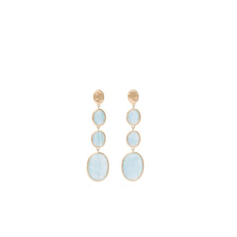 boucles d'oreilles Marco Bicego en or jaune 18 ct avec aquamarine