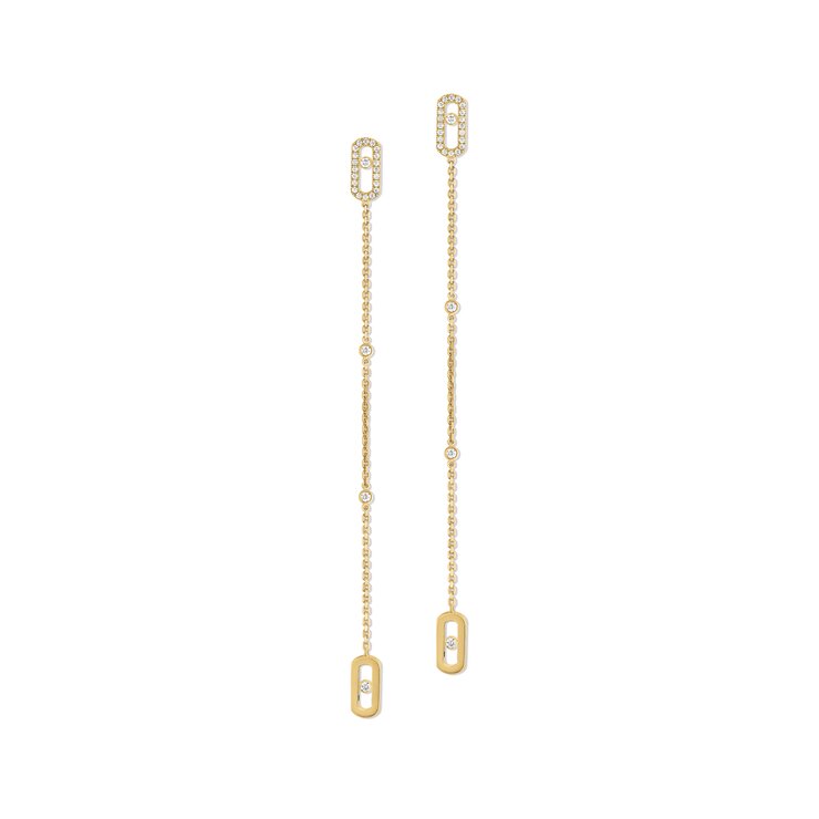 boucles d'oreilles Messika en or jaune 18 ct avec brillant de 0.33 carat