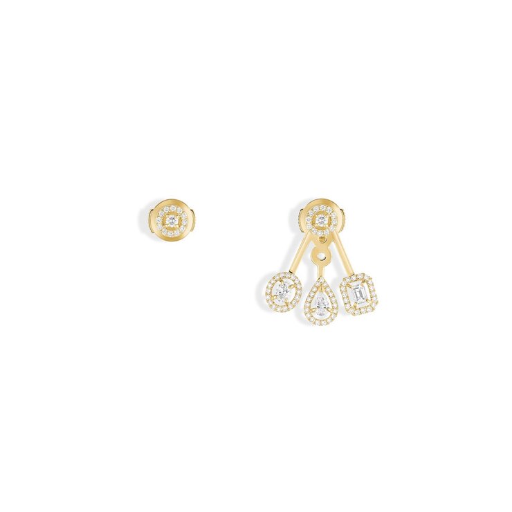 boucles d'oreilles Messika en or jaune 18 ct avec brillant de 0.5 carat