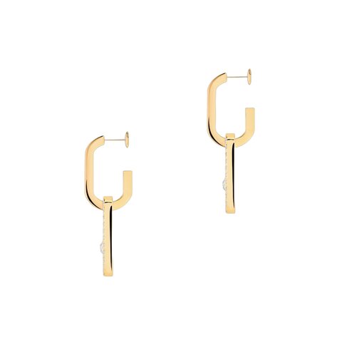 boucles d'oreilles Messika en or jaune 18 ct avec brillant de 0.85 carat