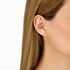 boucles d'oreilles dinh van en or rose 18 ct avec brillant de 0.01 carat - thumb