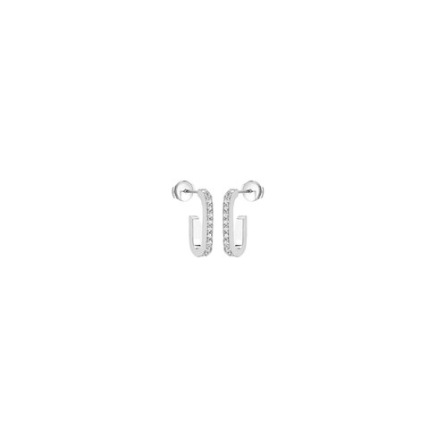 boucles d'oreilles dinh van en or blanc 18 ct avec brillant de 0.40 carat