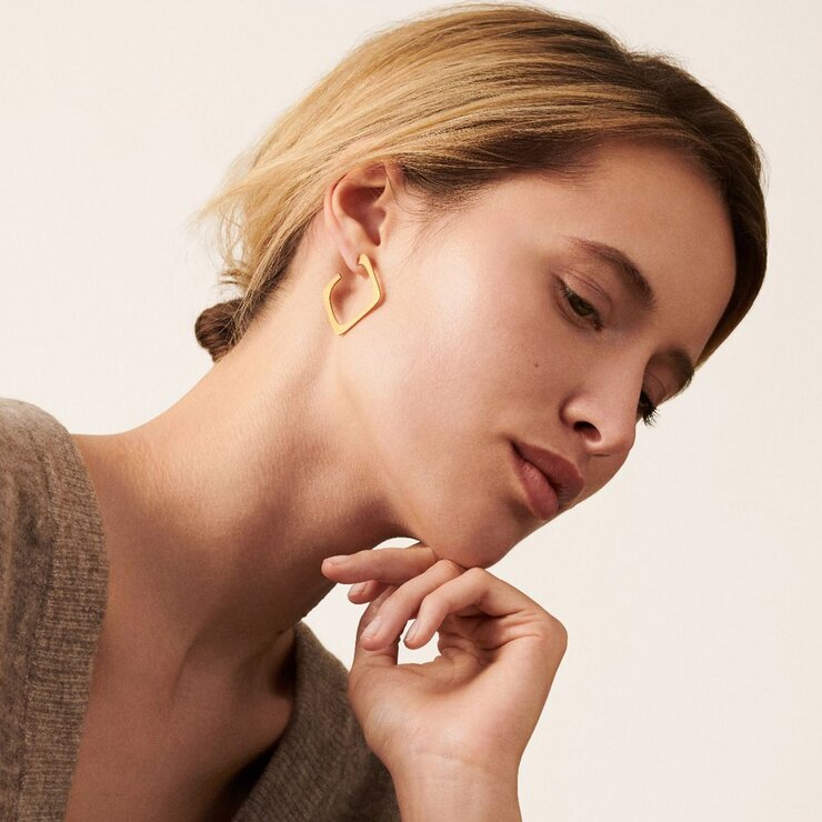 boucles d'oreilles dinh van en or jaune 18 ct
