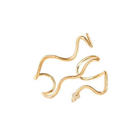 bracelet Ole Lynggaard en or jaune 18 ct avec brillant de 0.08 carat