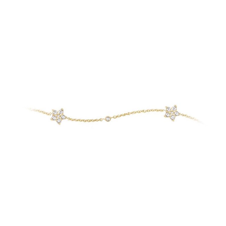 bracelet Ole Lynggaard en or jaune 18 ct avec brillant de 0.35 carat