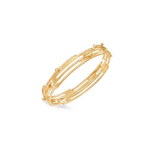bracelet Ole Lynggaard en or jaune 18 ct avec brillant de 0.03 carat