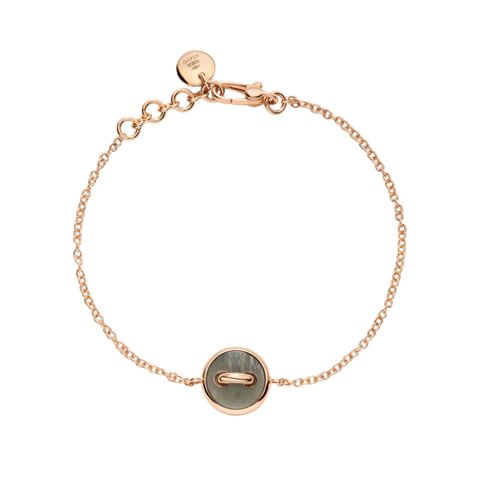 bracelet Pomellato en or rose 18 ct avec nacre entouré de briljants de 0,03 karaat