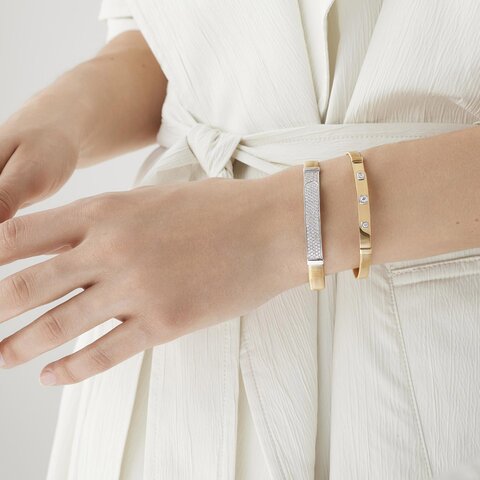 bracelet Marco Bicego en or jaune 18 ct avec brillant de 0.10 carat