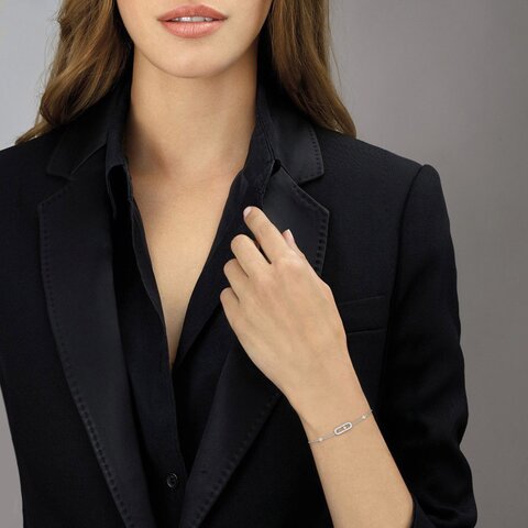 bracelet Messika en or blanc 18 ct avec brillant de 0.20 carat