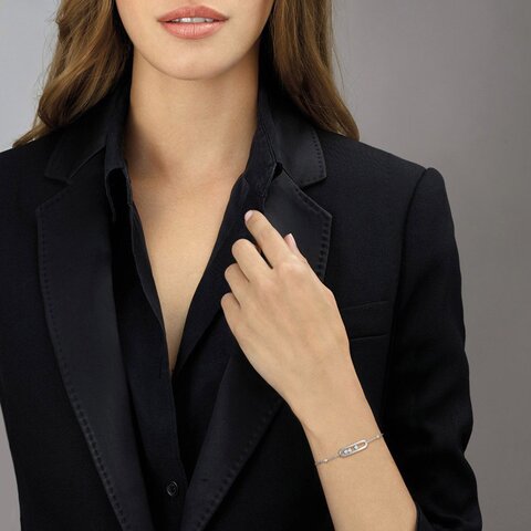 bracelet Messika en or blanc 18 ct avec brillant de 0.10 carat