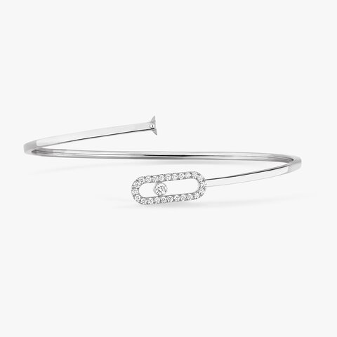 bracelet Messika en or blanc 18 ct avec brillant de 0.19 carat