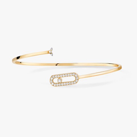 bracelet Messika en or jaune 18 ct avec brillant de 0.18 carat