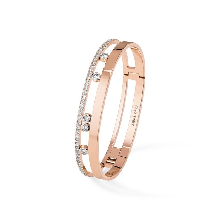 bracelet Messika en or rose 18 ct avec brillant de 1.95 carat