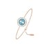 Messika armband in rosé goud 18kt met turquoise omringd door briljanten van 0,19 karaat - thumb
