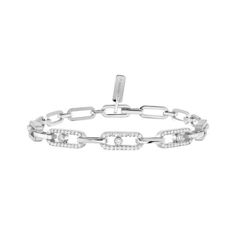 bracelet Messika en or blanc 18 ct avec brillant de 0.82 carat