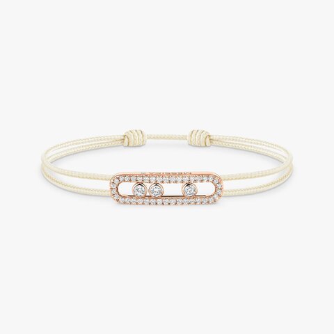 bracelet Messika en or rose 18 ct avec brillant de 0.26 carat