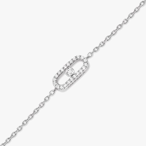 bracelet Messika en or blanc 18 ct avec brillant de 0.07 carat