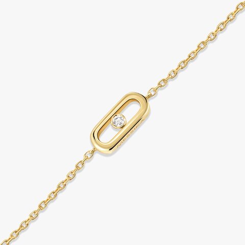 bracelet Messika en or jaune 18 ct avec brillant de 0.01 carat
