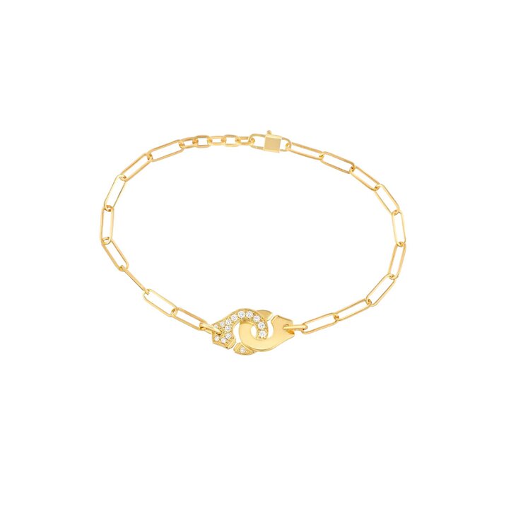 dinh van armband in geel goud 18kt met briljant van 0,15 karaat