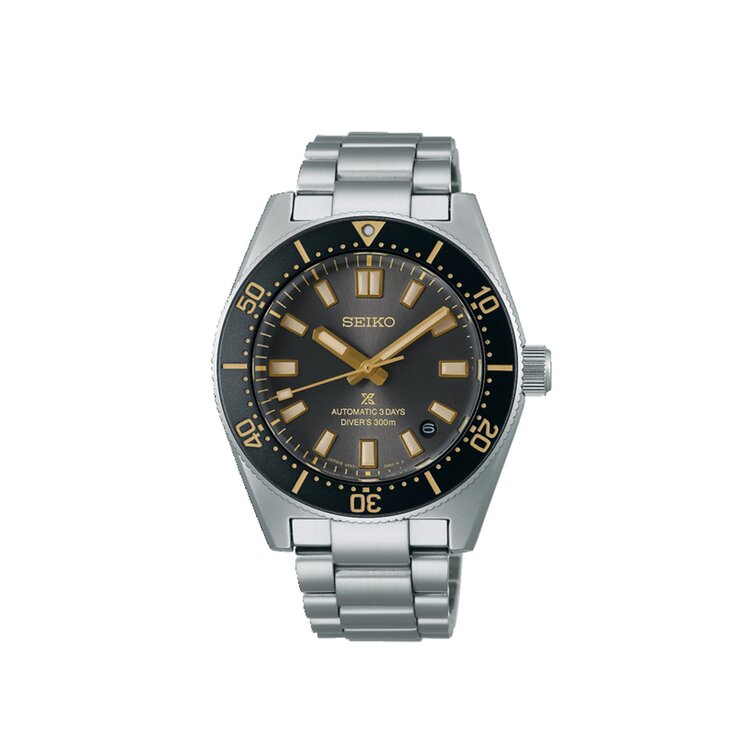 Seiko horloge met een kast in staal, met een wijzerplaat in het grijs en een diameter van 40