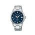 Seiko horloge met een kast in staal, met een wijzerplaat in het blauw en een diameter van 38 mm - thumb