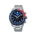 Seiko horloge met een kast in staal, met een wijzerplaat in het blauw en een diameter van 41 - thumb