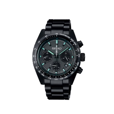 Seiko horloge met een kast in staal, met een wijzerplaat in het zwart en een diameter van 39 mm