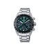 montre Seiko avec un boîtier en acier, un cadran vert et un diamètre de 39 - thumb