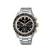 Seiko horloge met een kast in staal, met een wijzerplaat in het zwart en een diameter van 41 - thumb