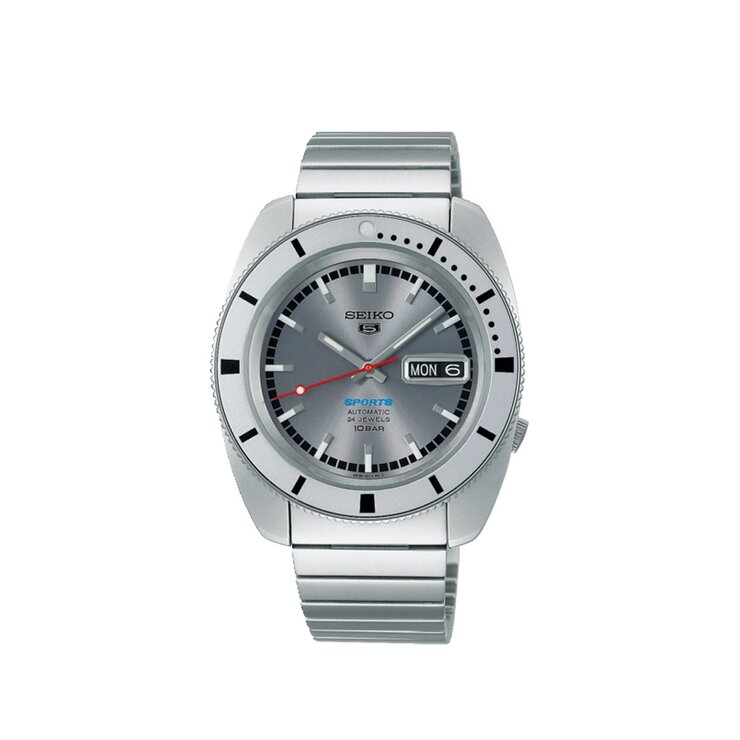 Seiko horloge met een kast in staal, met een wijzerplaat in het zilver en een diameter van 38.5 mm