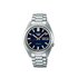 Seiko horloge met een kast in staal en een wijzerplaat in het blauw - thumb
