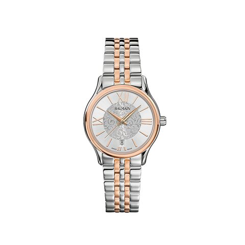 Balmain horloge met een kast in staal, met een wijzerplaat in het zilver en een diameter van 32 mm