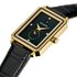 Balmain horloge met een kast in gele pvd-coating, met een wijzerplaat in het zwart en een diameter van 28 x 37 mm - thumb