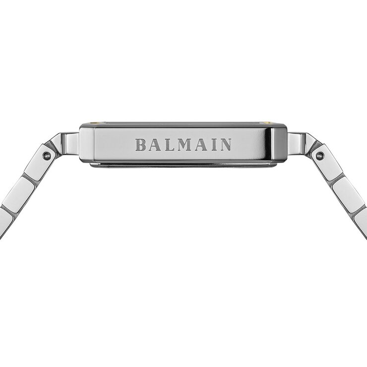 Balmain horloge met een kast in staal, met een wijzerplaat in het zilver en een diameter van 25 x 33