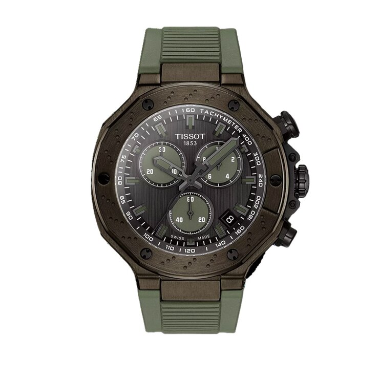 Tissot horloge met een kast in staal, met een wijzerplaat in het grijs en een diameter van 45