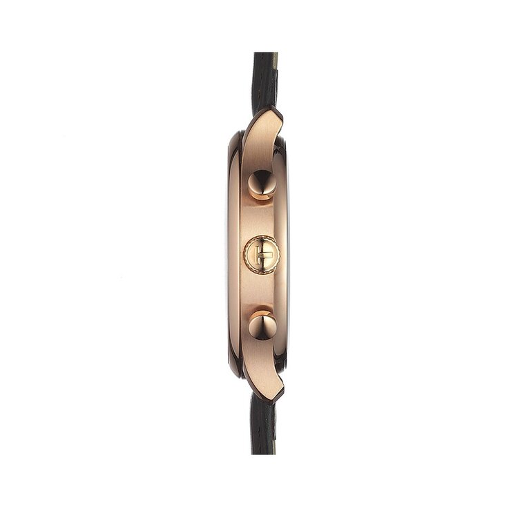 Tissot horloge met een kast in rosé pvd-coating, met een wijzerplaat in het wit en een diameter van 42 mm