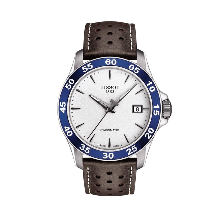 Tissot horloge met een kast in staal, met een wijzerplaat in het wit en een diameter van 42.5 mm